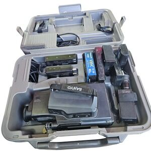 Vintage video camera with case and‎ accessories